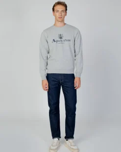 New Aquascutum Active Active Big Logo Crew Neck Fleece
