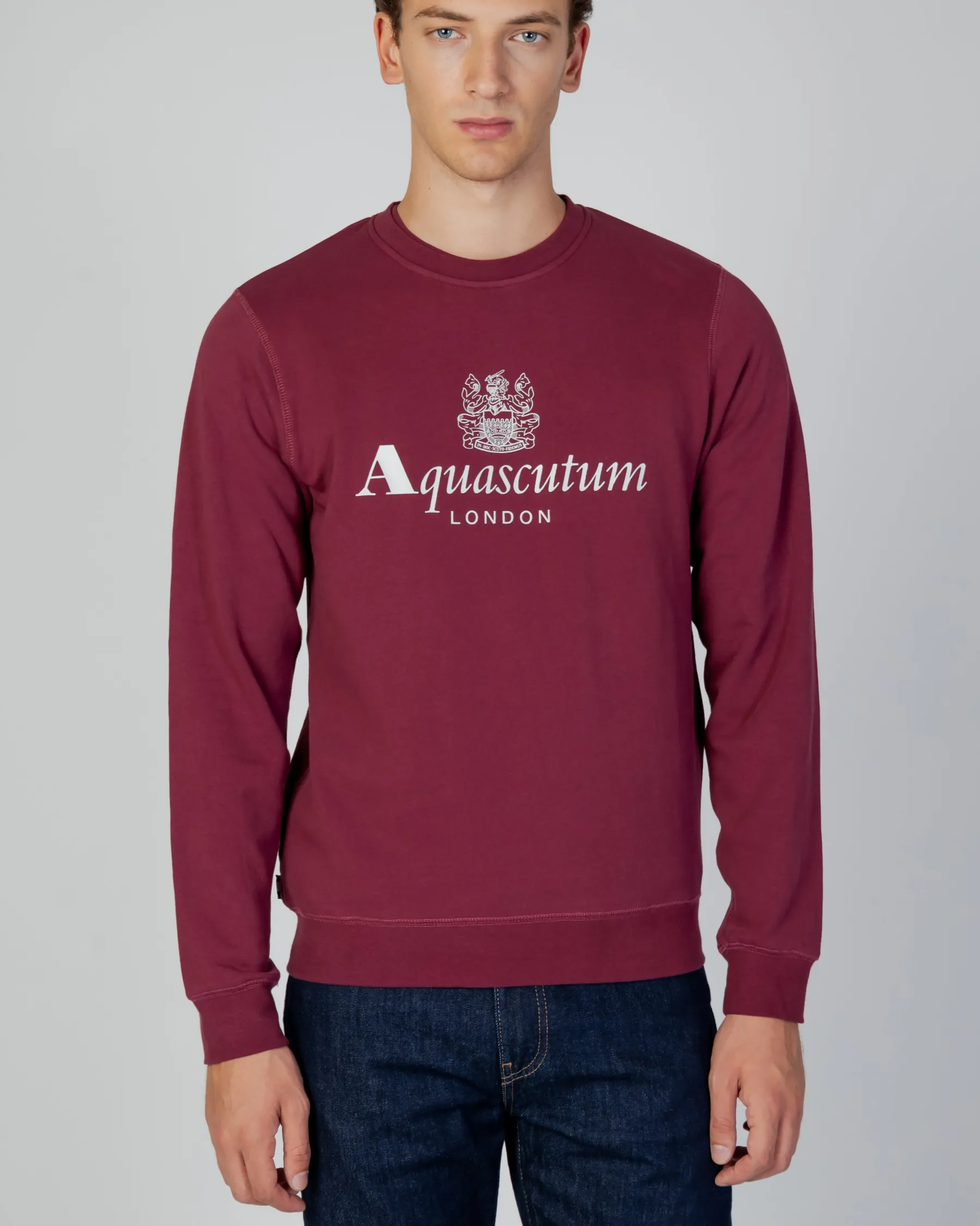New Aquascutum Active Active Big Logo Crew Neck Fleece
