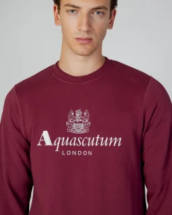 New Aquascutum Active Active Big Logo Crew Neck Fleece