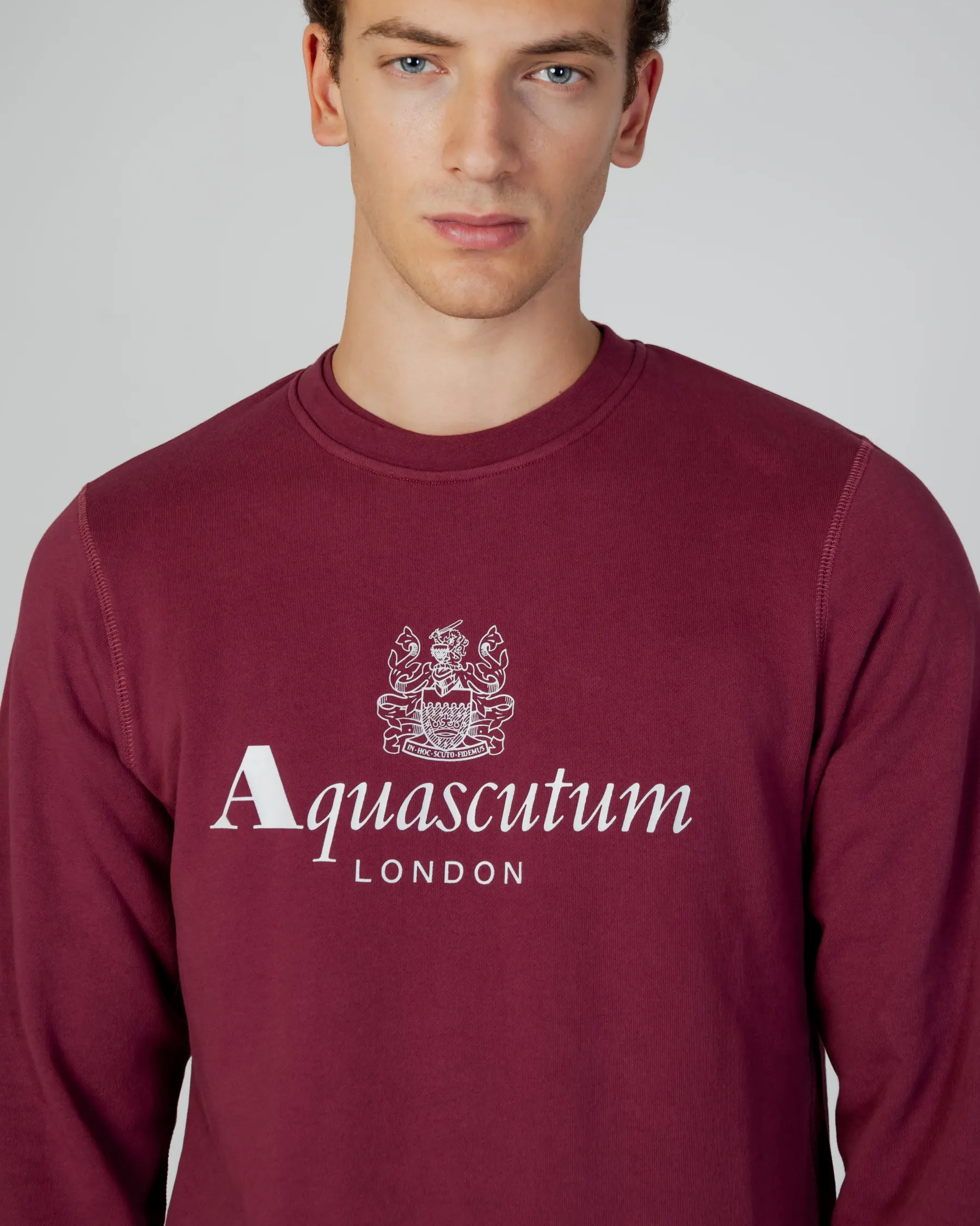 New Aquascutum Active Active Big Logo Crew Neck Fleece