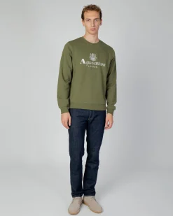 Discount Aquascutum Active Active Big Logo Crew Neck Fleece
