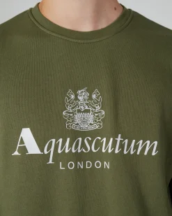 Discount Aquascutum Active Active Big Logo Crew Neck Fleece