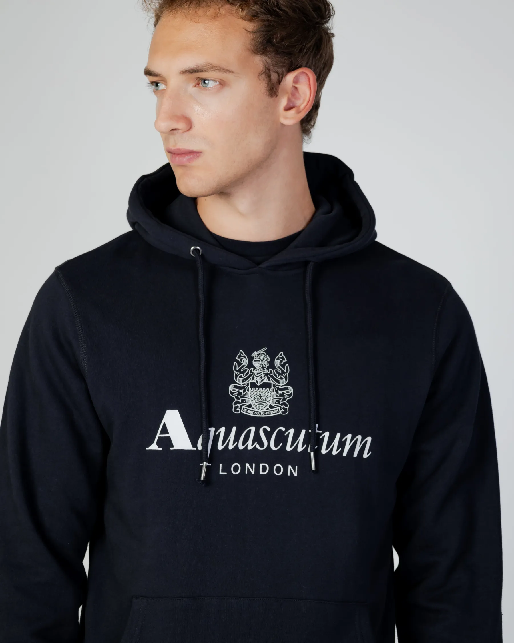 Clearance Aquascutum Active Active Big Logo Hoodie Fleece