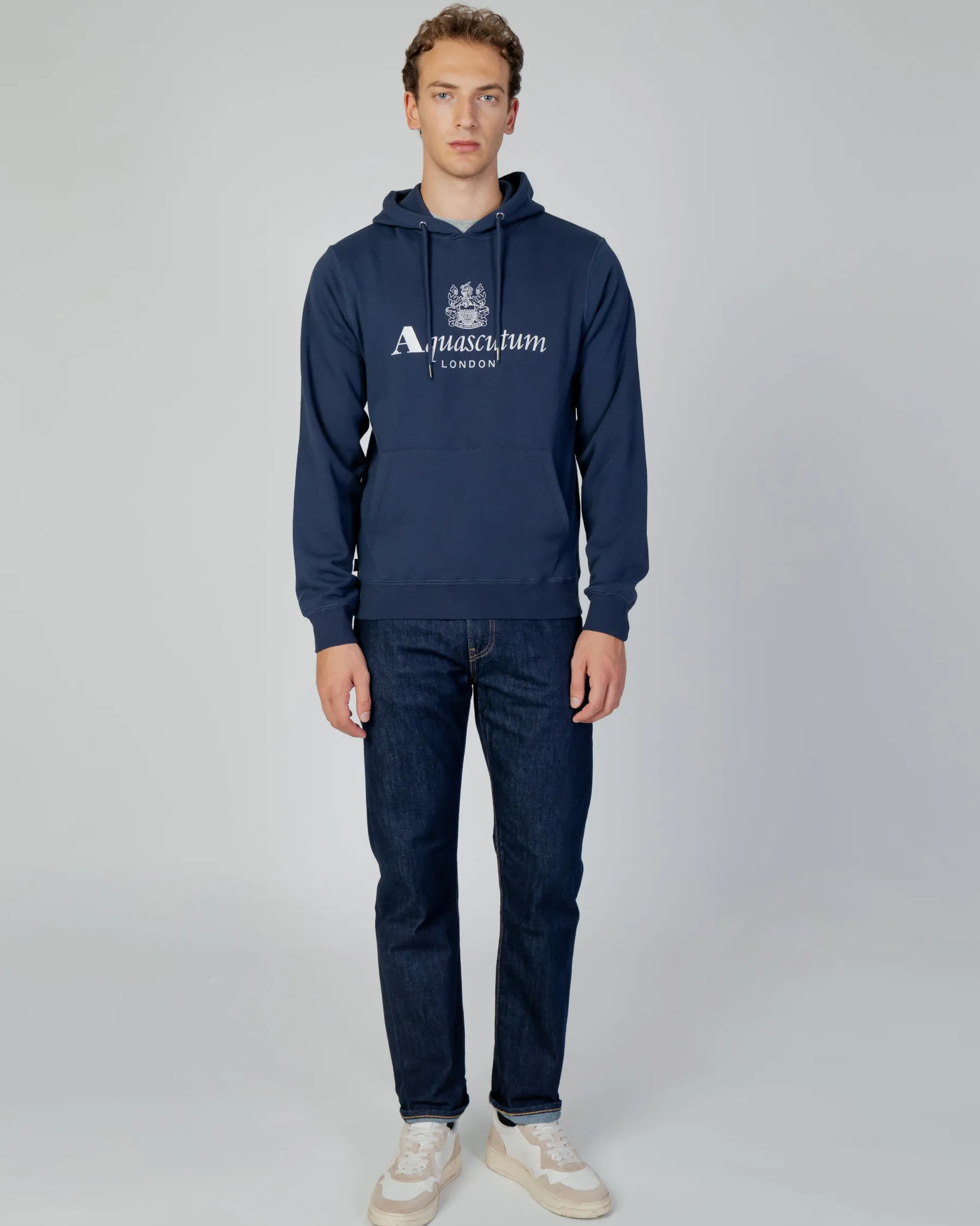Online Aquascutum Active Active Big Logo Hoodie Fleece