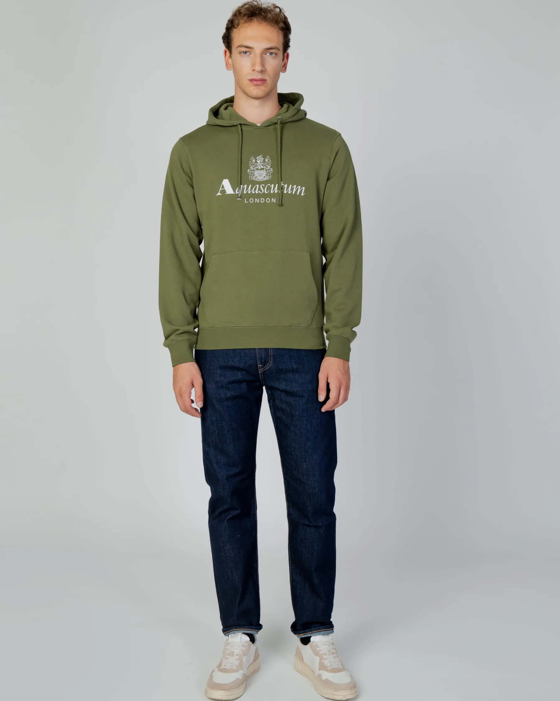 Aquascutum Active Active Big Logo Hoodie Fleece