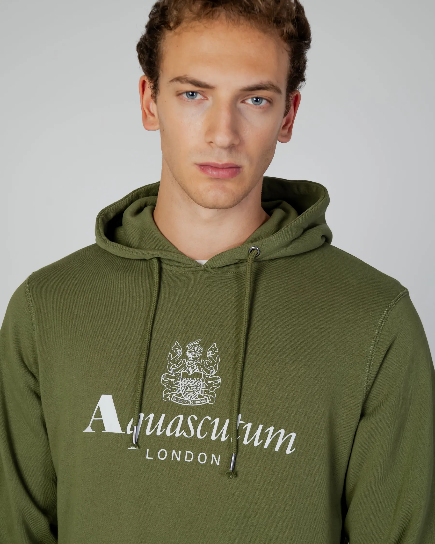 Aquascutum Active Active Big Logo Hoodie Fleece