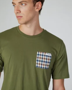 Sale Aquascutum Active Active Check Pocket T-Shirt