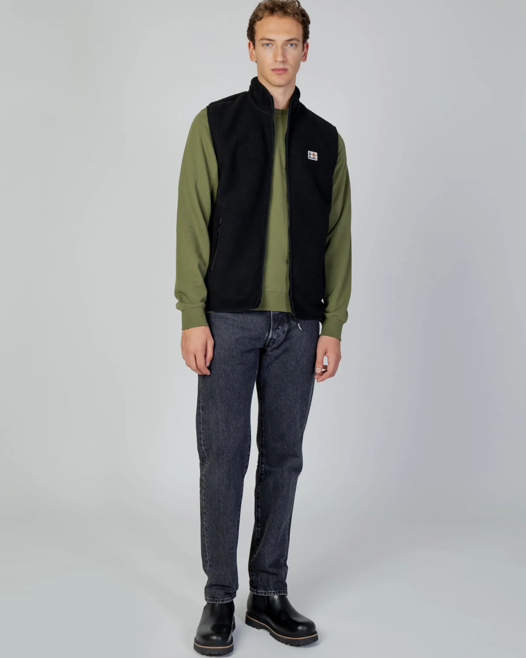 New Aquascutum Active Active One Color Sherpa Vest