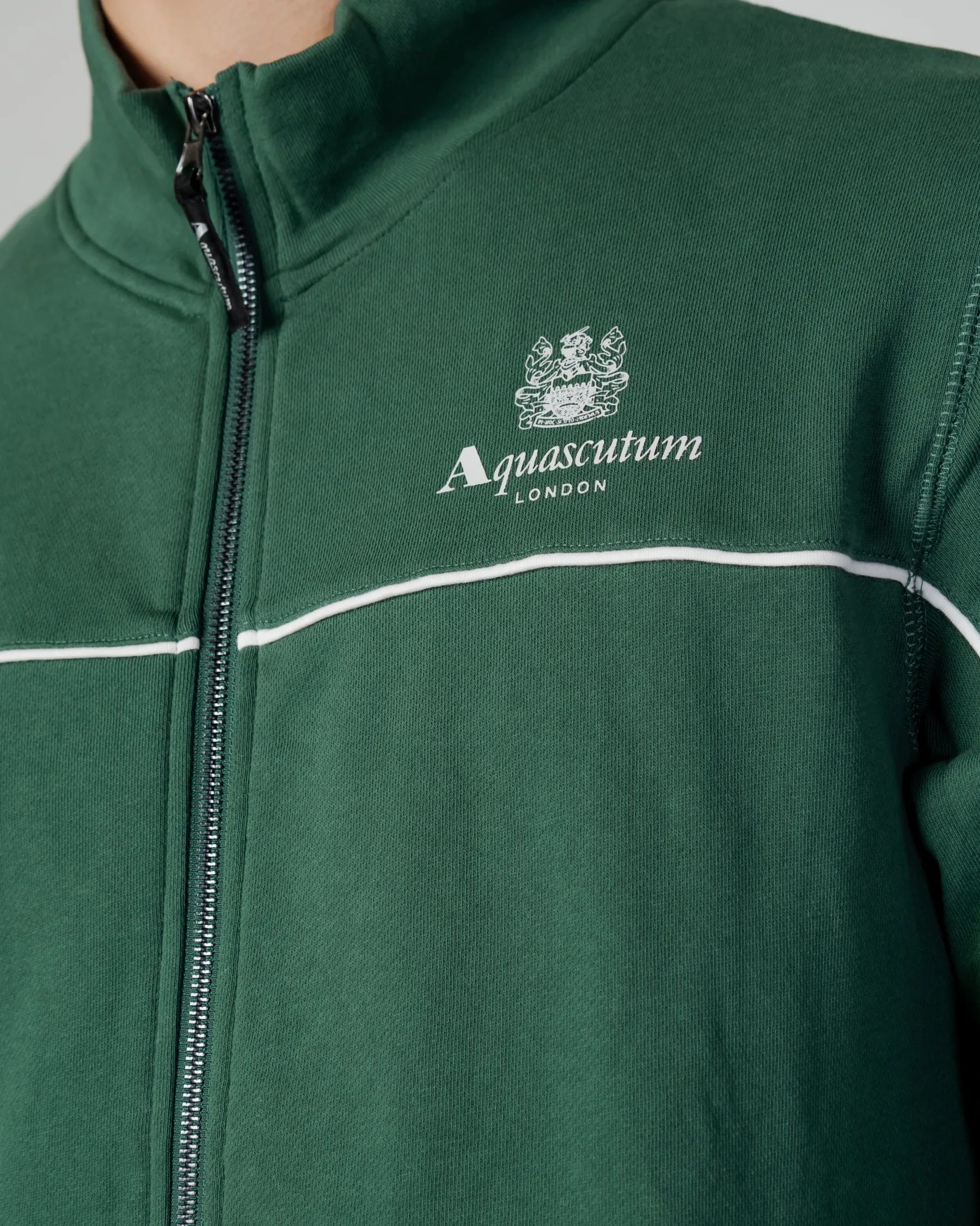 Clearance Aquascutum Active Active Piping Mock Neck Fleece
