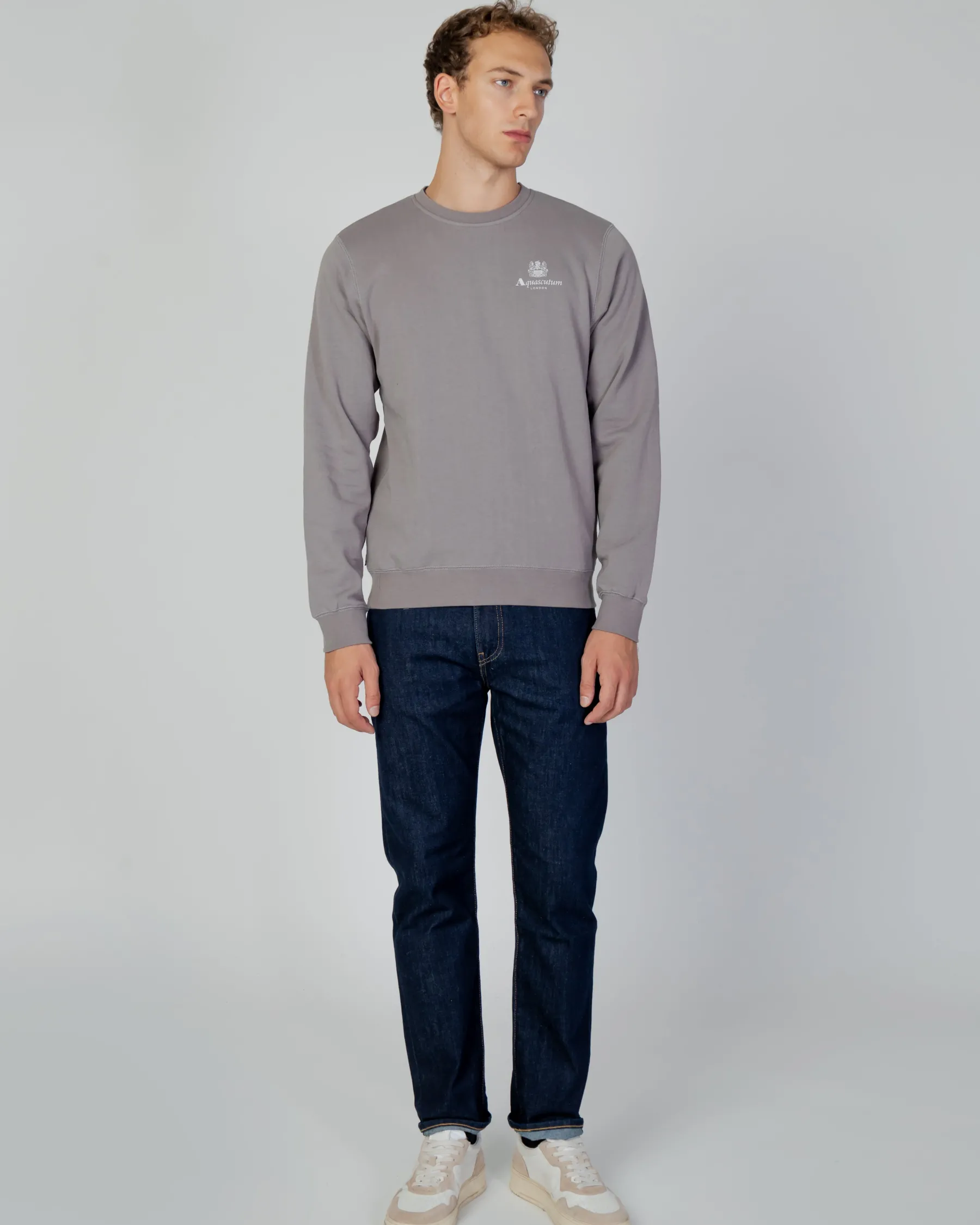 Outlet Aquascutum Active Active Small Logo Crew Neck Fleece