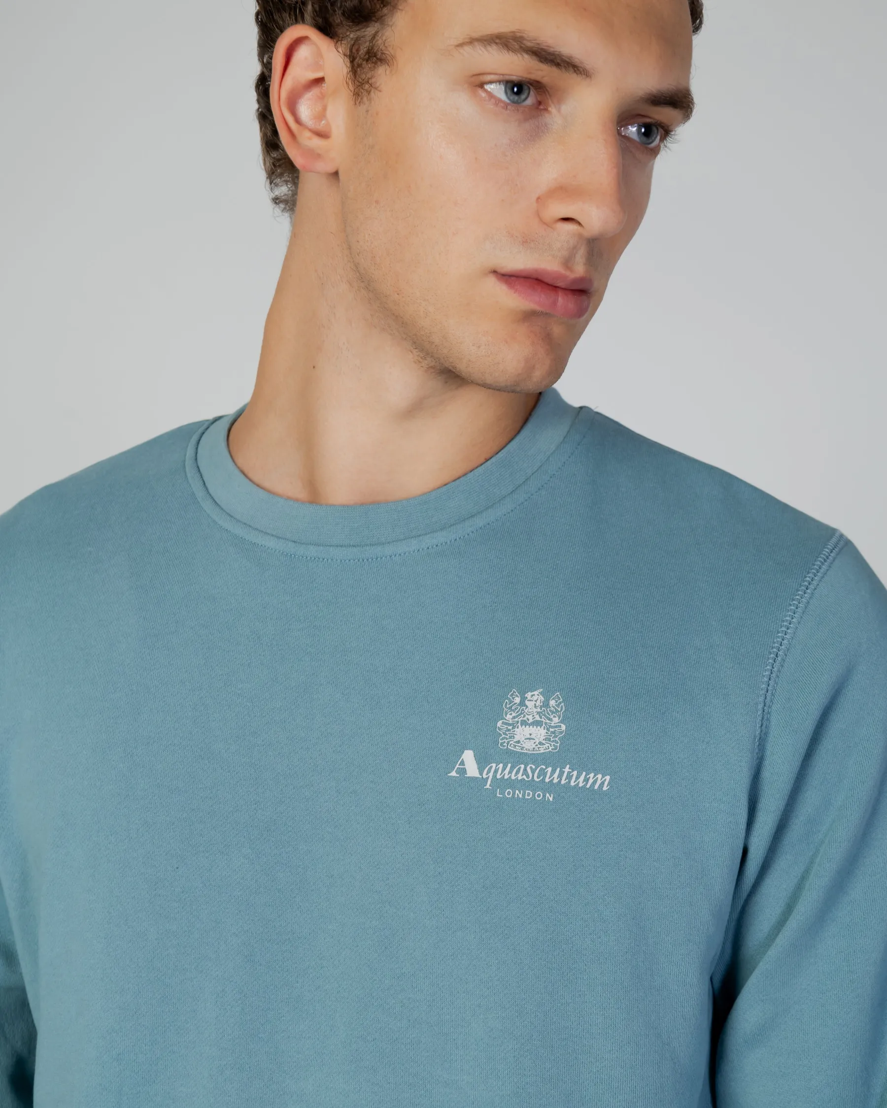 Online Aquascutum Active Active Small Logo Crew Neck Fleece