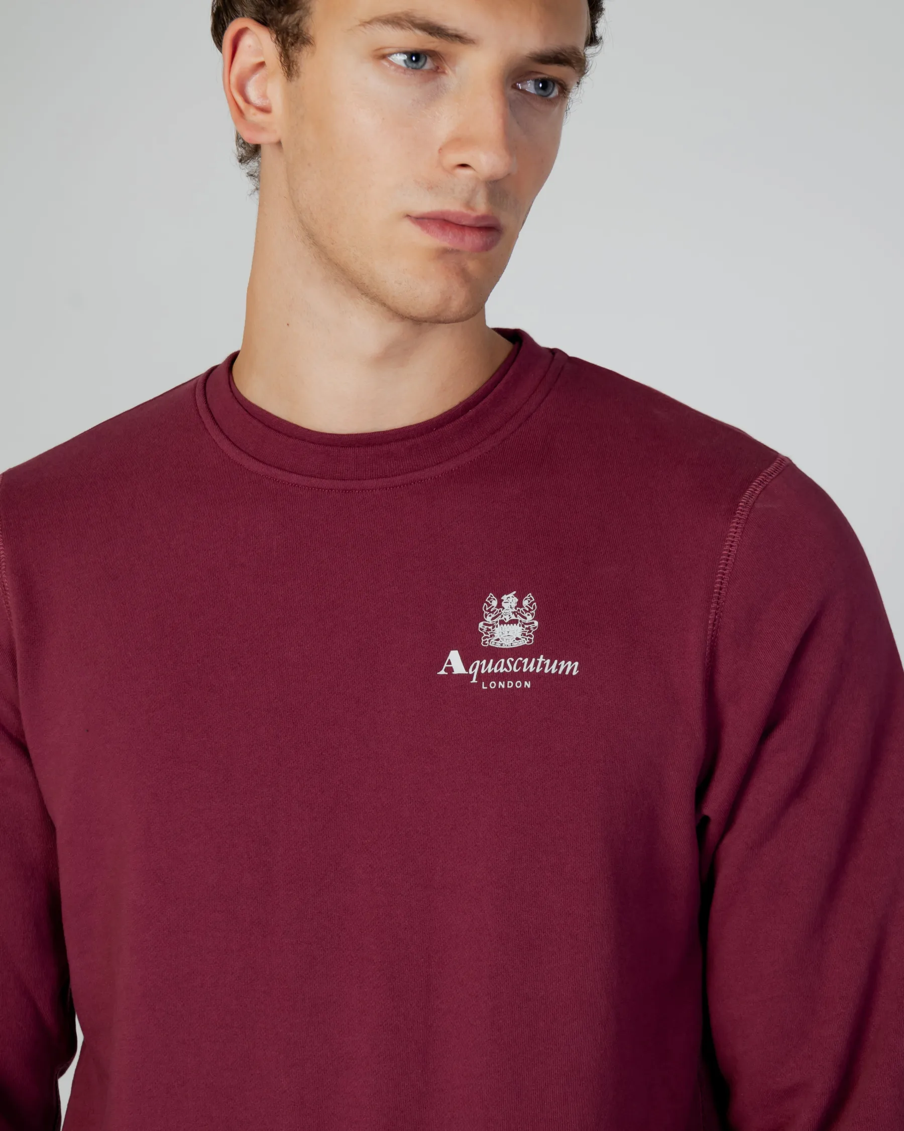 Discount Aquascutum Active Active Small Logo Crew Neck Fleece