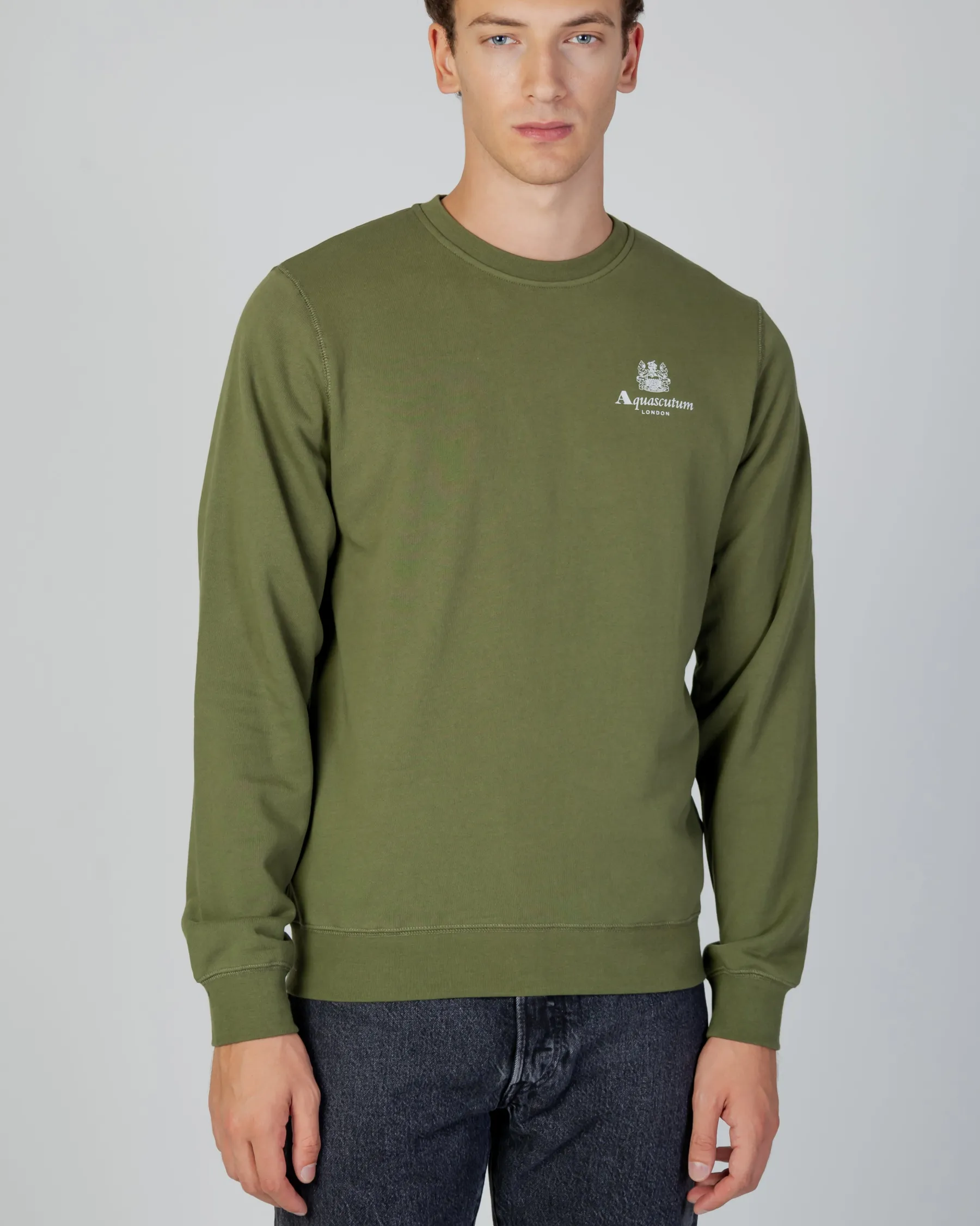New Aquascutum Active Active Small Logo Crew Neck Fleece
