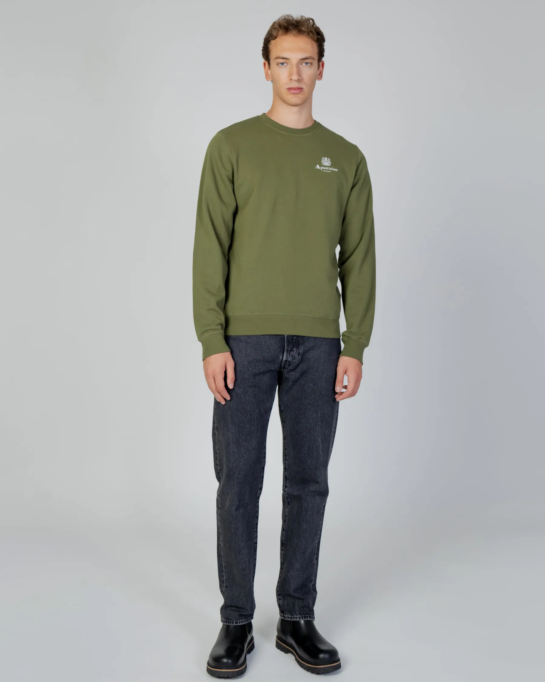 New Aquascutum Active Active Small Logo Crew Neck Fleece