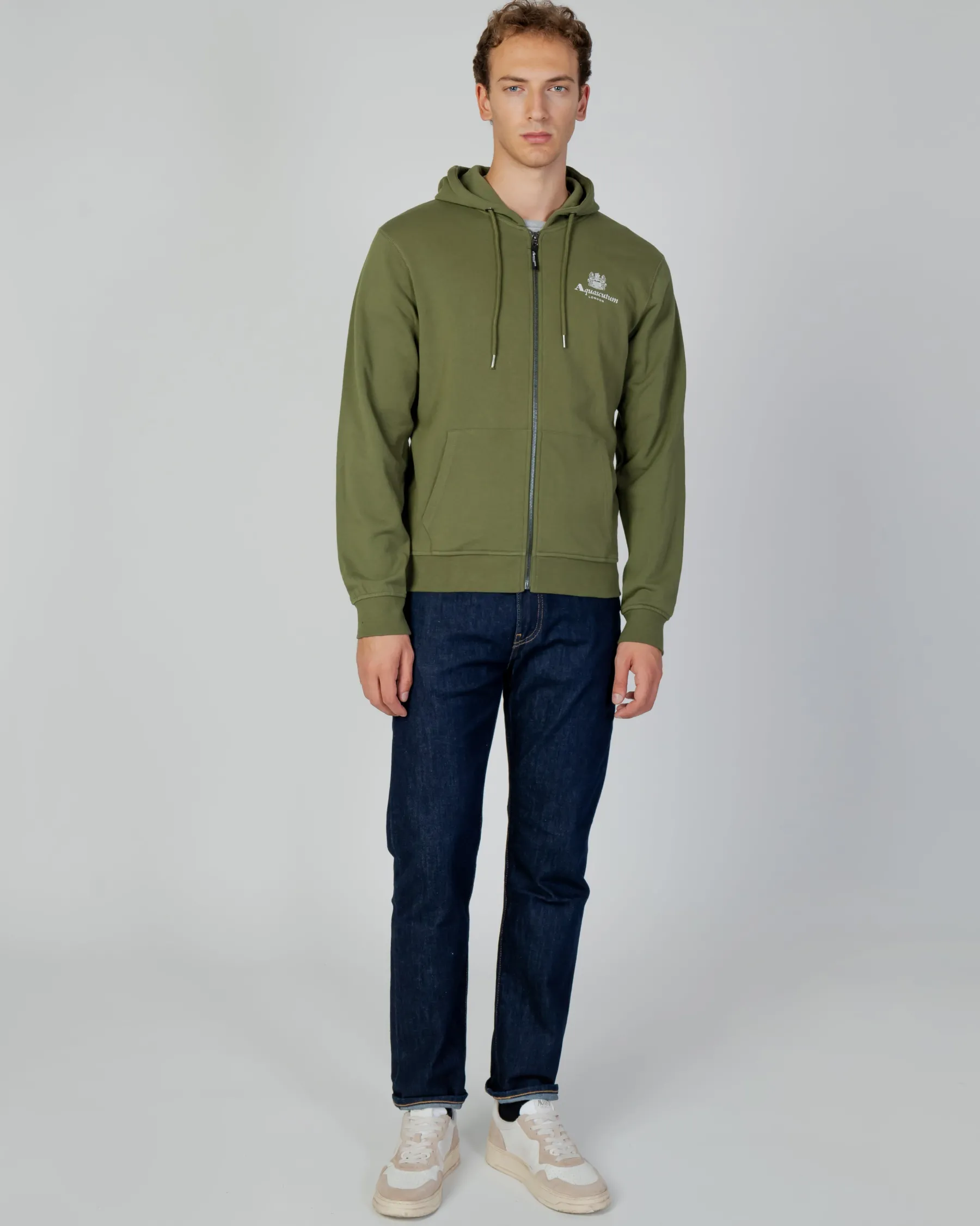 Aquascutum Active Active Small Logo Full Zip Hoodie Fleece
