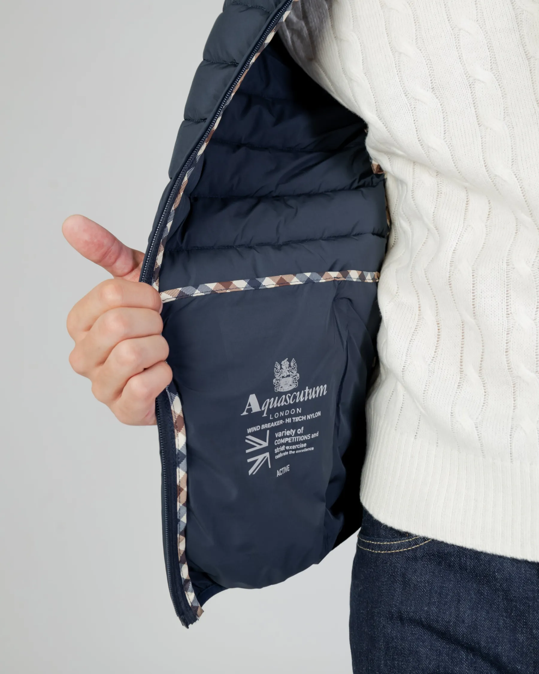 Clearance Aquascutum Active Active100Gr Mock Neck Jacket