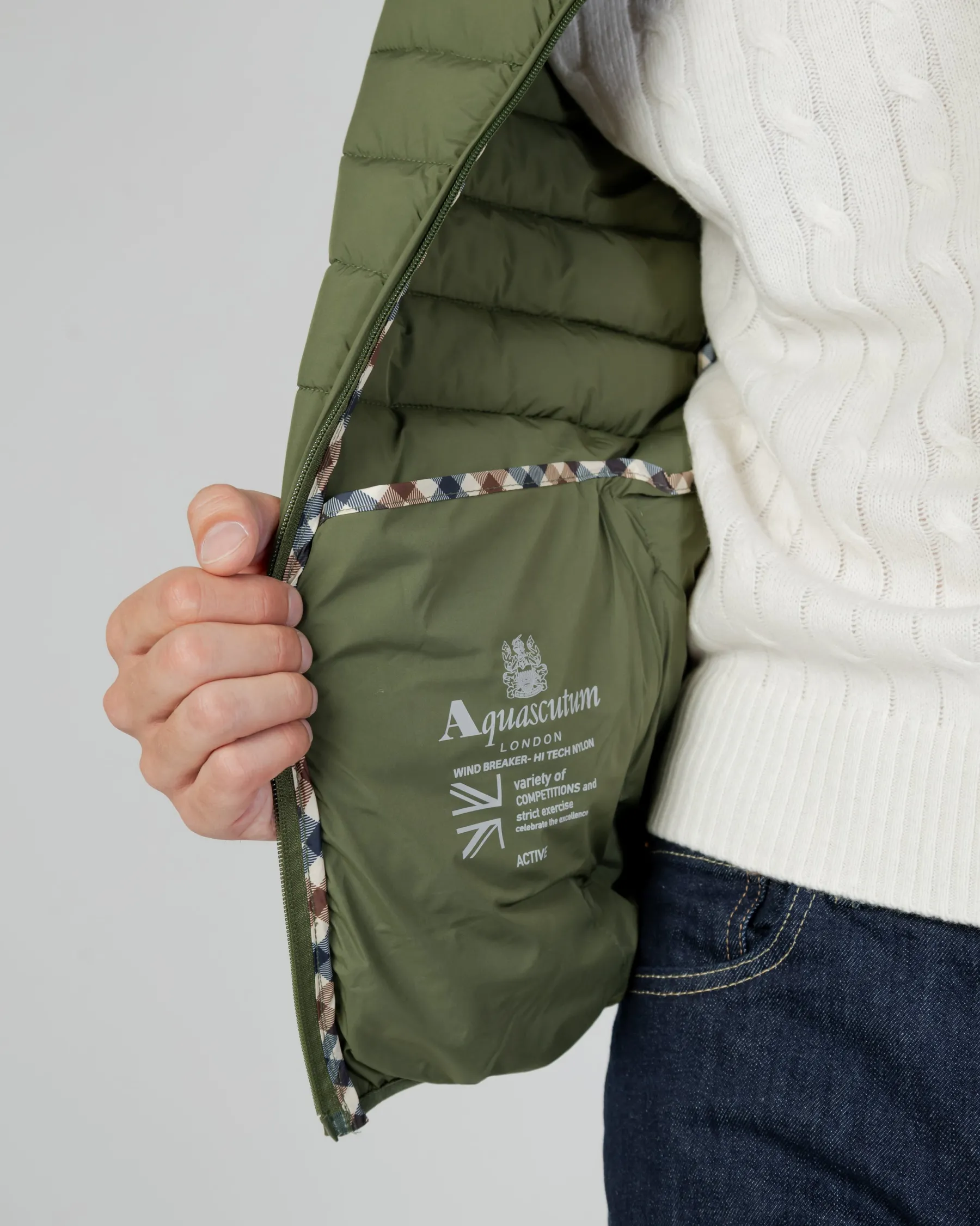Aquascutum Active Active100Gr Mock Neck Jacket