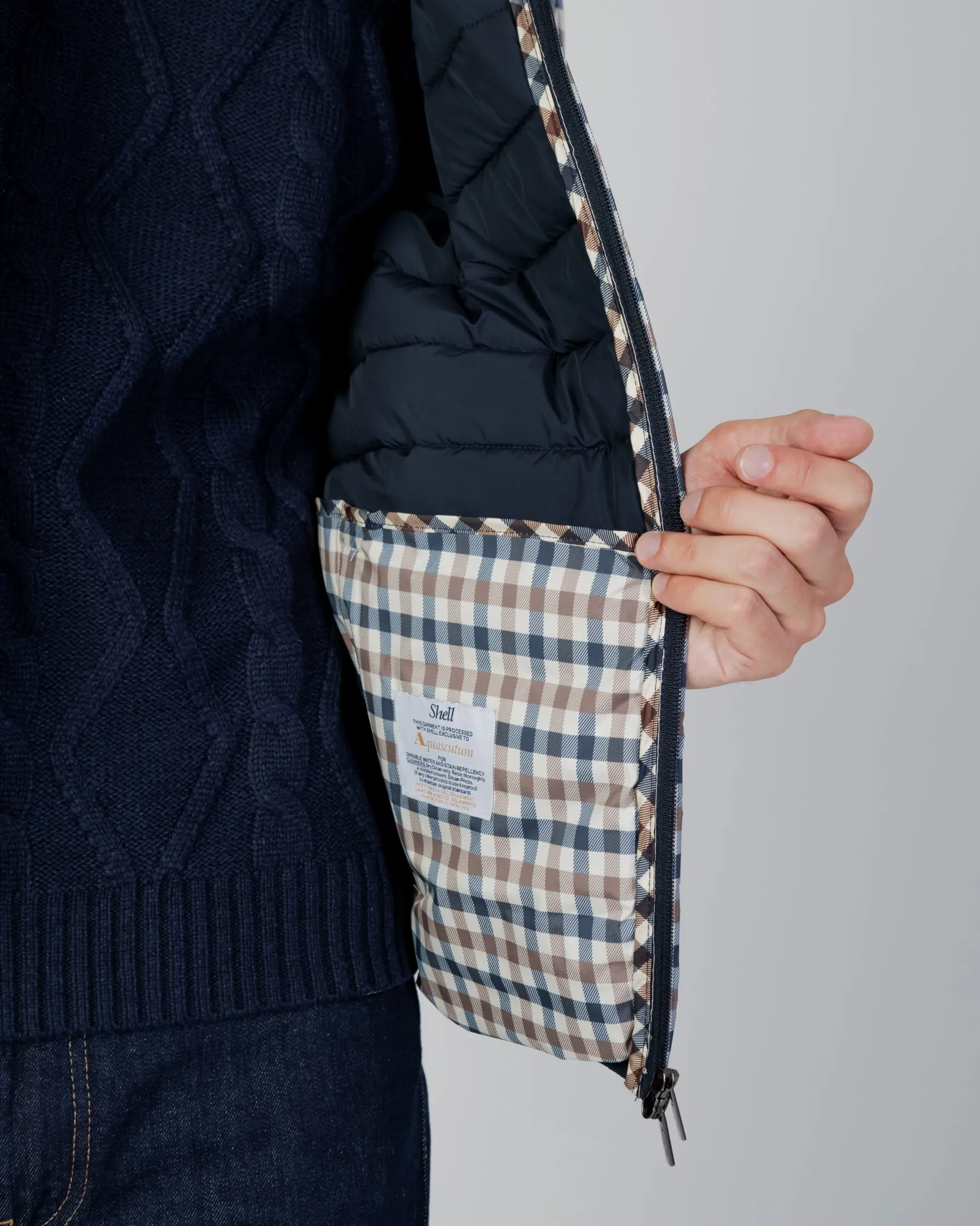 New Aquascutum Active Active100Gr Mock Neck Jacket